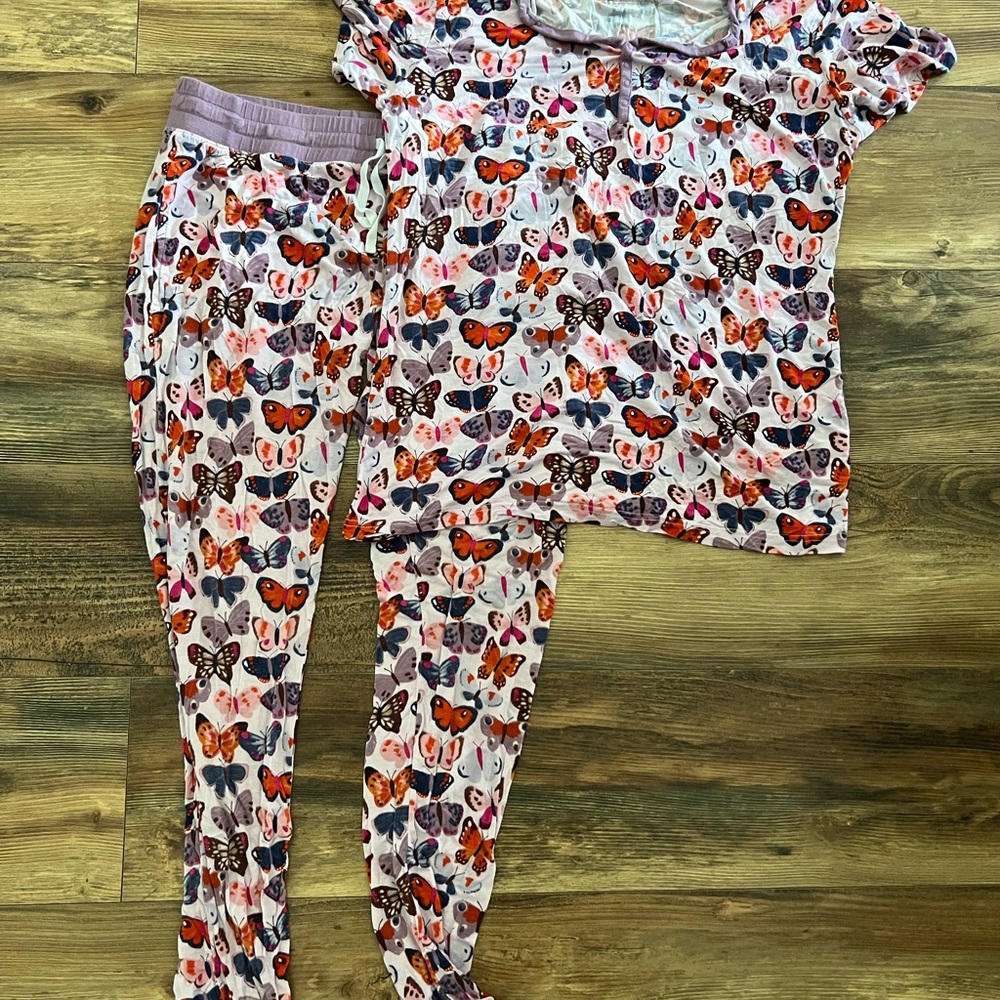 Little Sleepies Colorful Butterfly Pajama Set